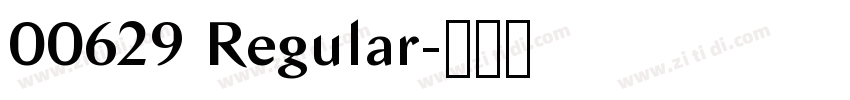 00629 Regular字体转换